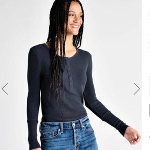 NWT ✨ Splendid Striped Thermal Henley Shirt